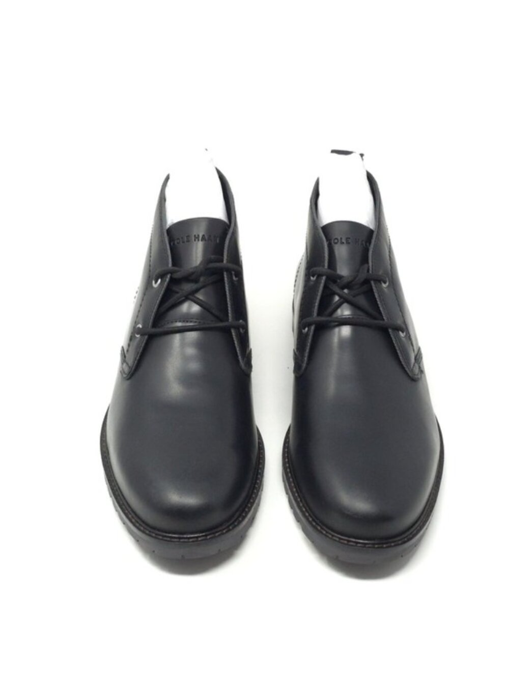 Cole Haan Chukka Boots Midland Lug Water Resistant Leather Black - Picture 10 of 13